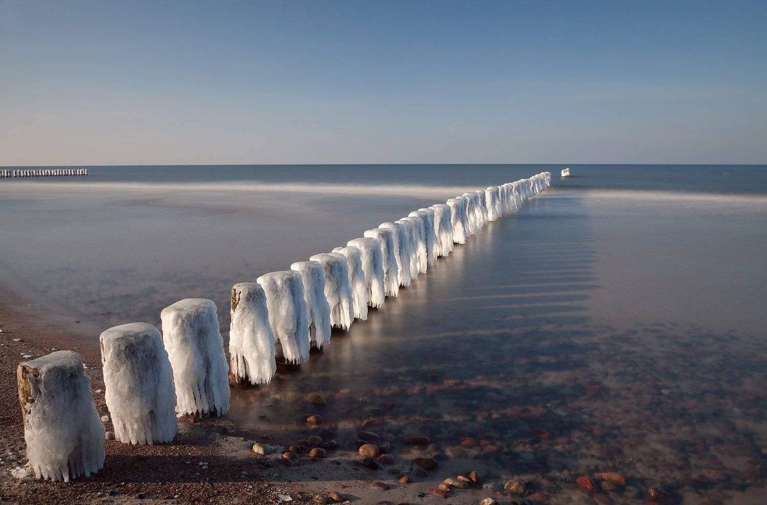 baltic, breakwaters, winter,, Anna