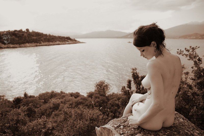 girl, geece, nude, sea warten (waiting) фото превью