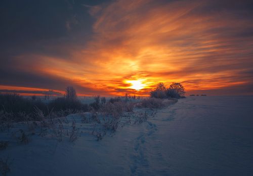 Морозный закат