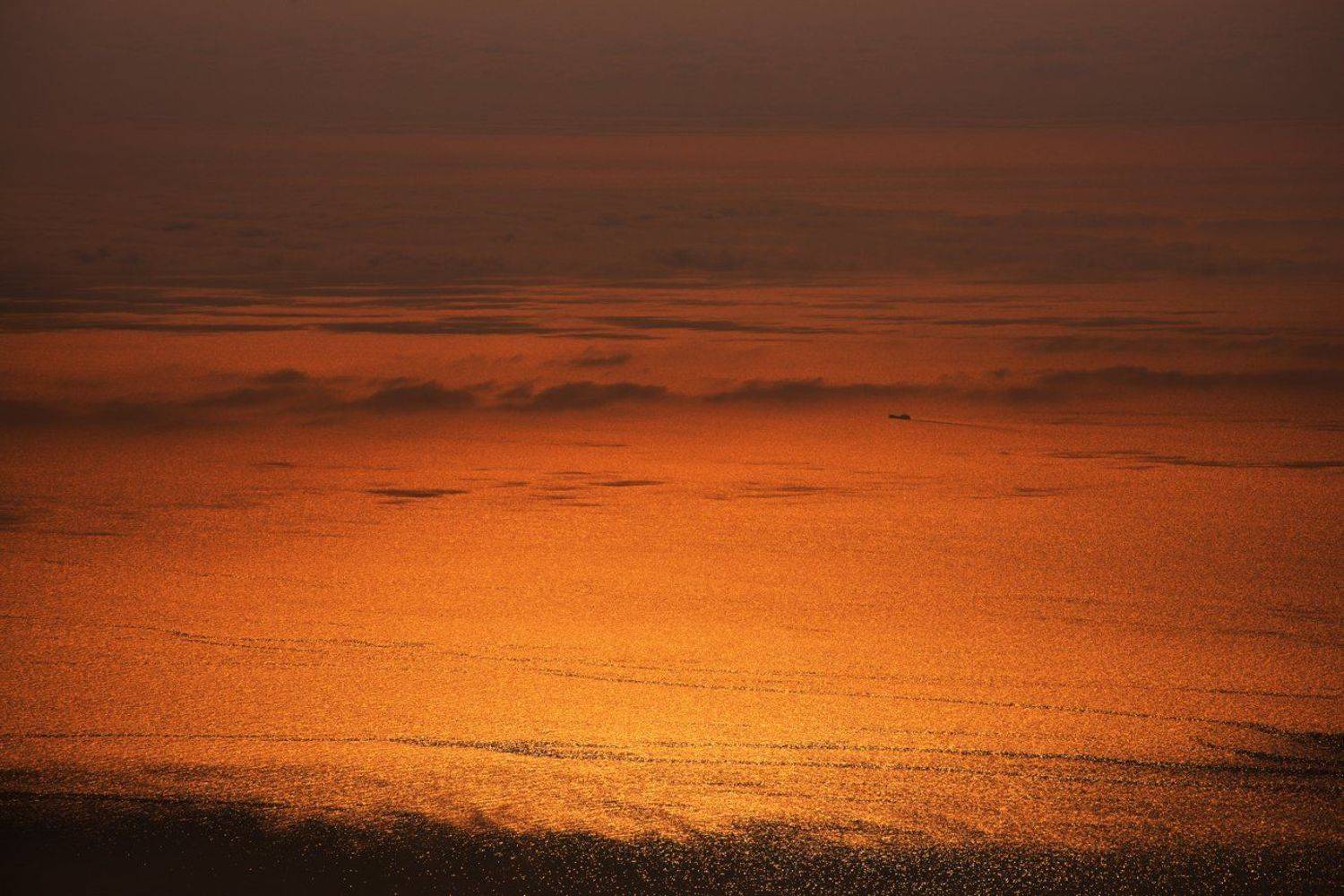 море, рассвет, лодка, Галанзовская Оксана