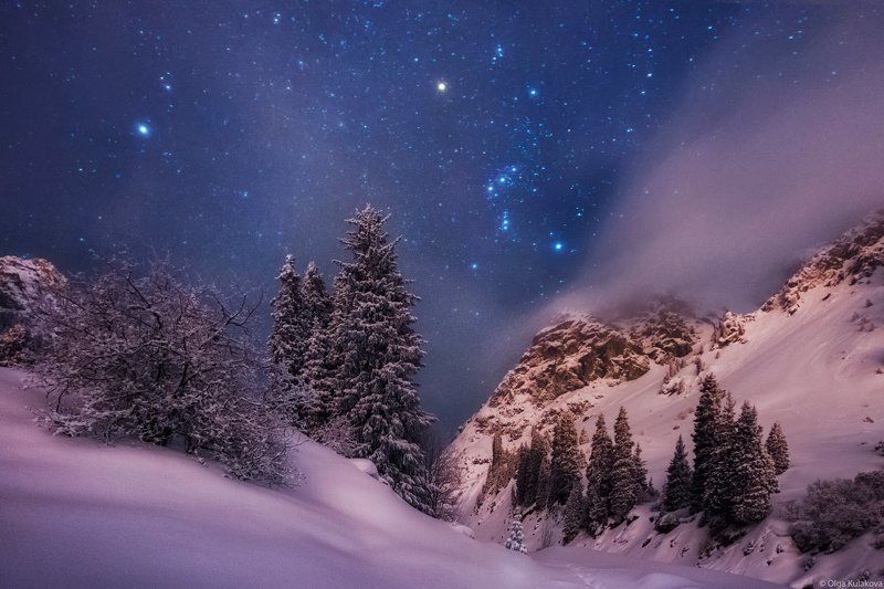 туюк-су, ночь, горы, ночное небо, орион Ночь на Туюк-Су фото превью