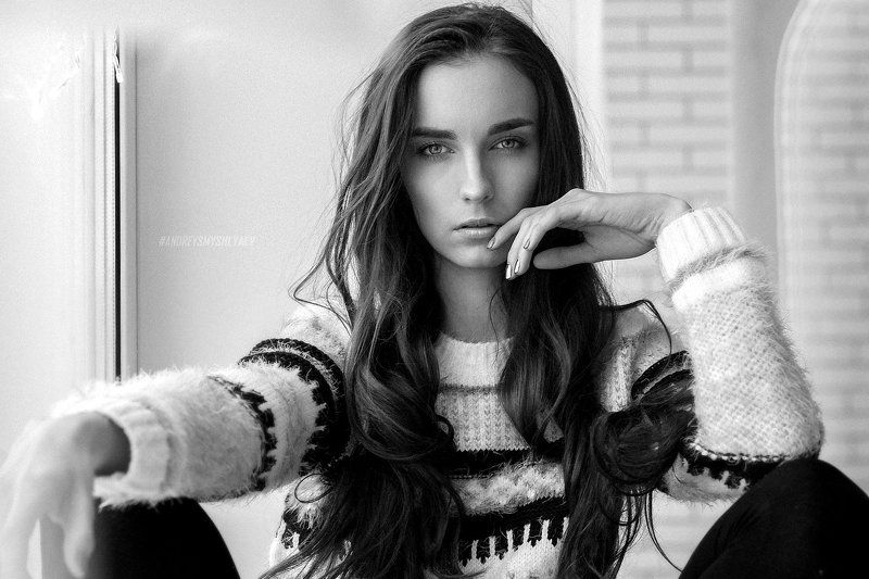 девушка, портрет, смышляев, дневной свет, черно- белое, girl, bw. daylight, blackandwite, smyshlyaev Елизавета фото превью