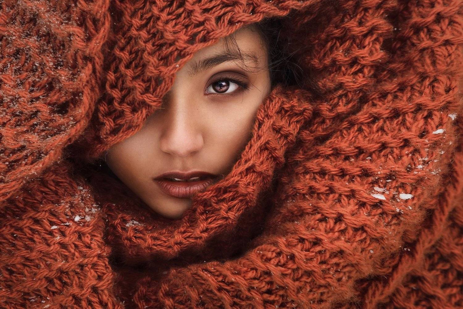 портрет, мулатка,шарф,, Ilona Baimova