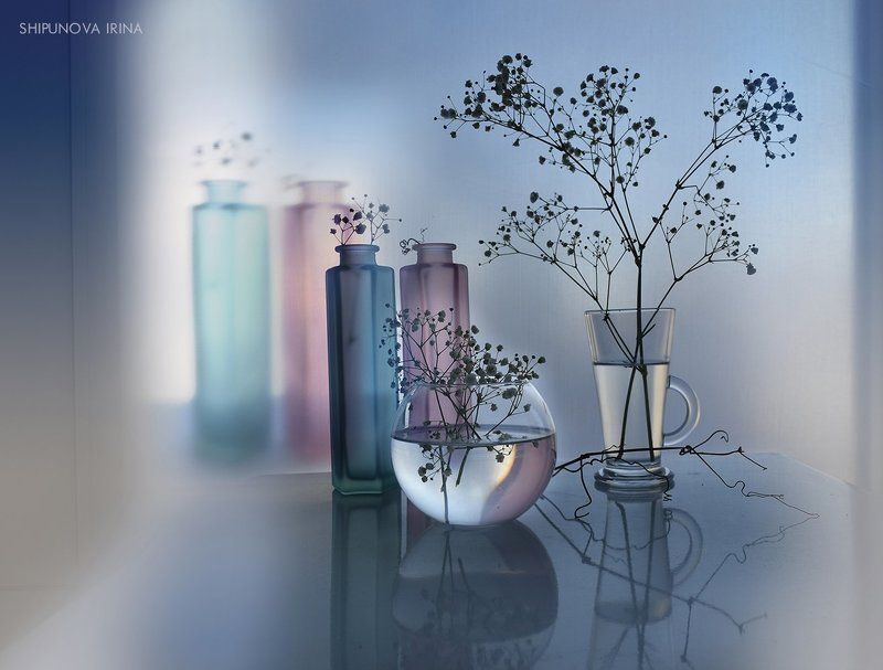 цветное стекло отражение гипсофила лоза И будет весна..) 4 фото превью