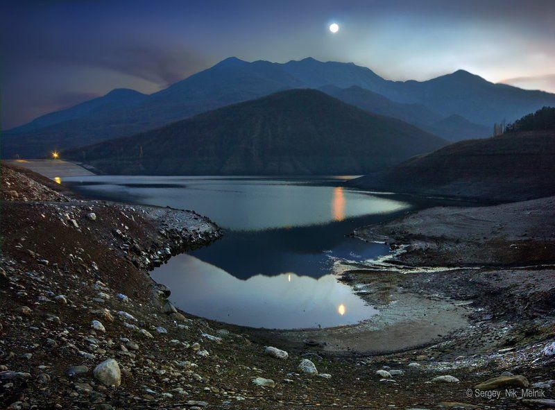 россия, крым, алушта, горы Лунная дорожка фото превью