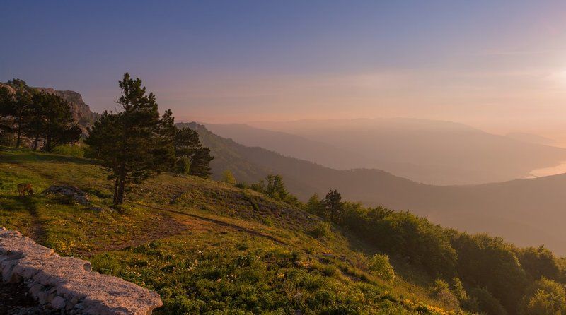 горы, утро, рассвет Майское утро фото превью