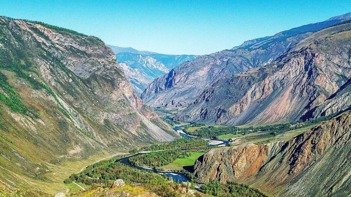 пейзаж, горы, рассвет, река, Горный Алтай, Александр Потапов