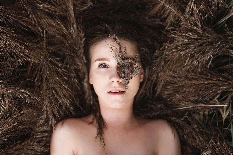 девушка портрет волосы глаза арт  ... фото превью