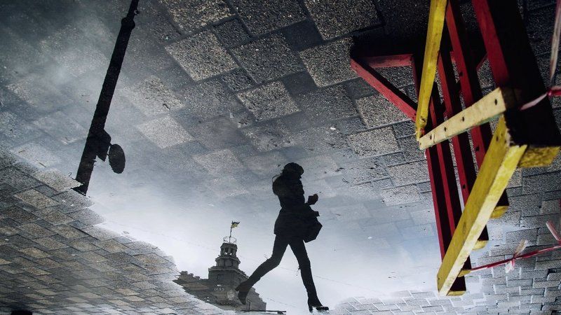 Лужи, Отражения, Пейзаж Время отражений фото превью