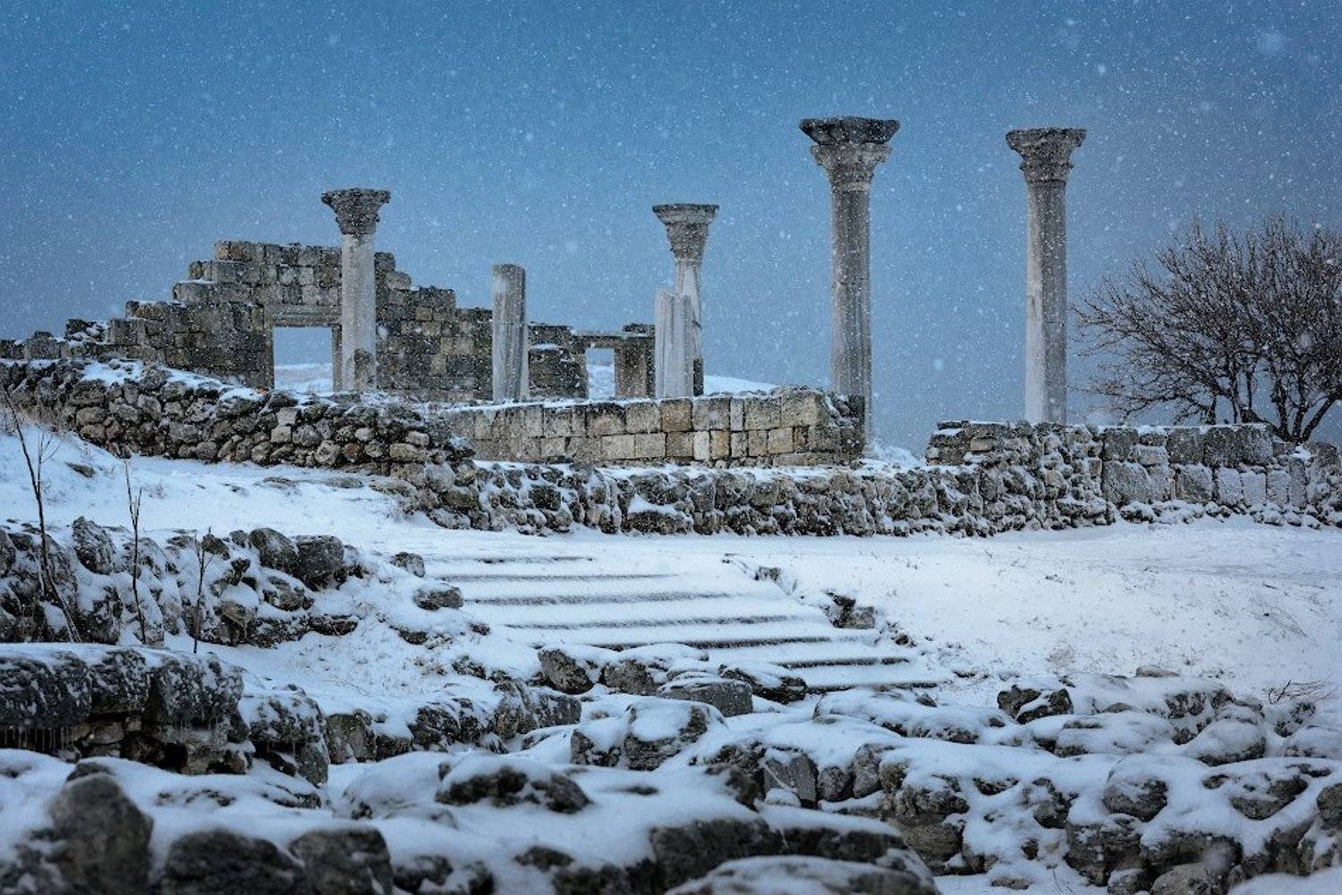 херсонес, снег, пейзаж, Андрей Гусаченко