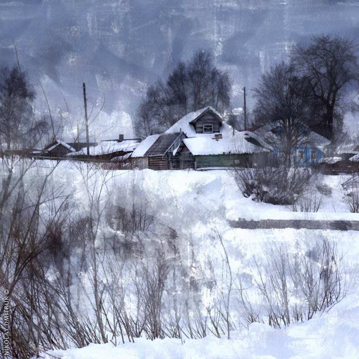 пейзаж зима музыка, николай дмитрук