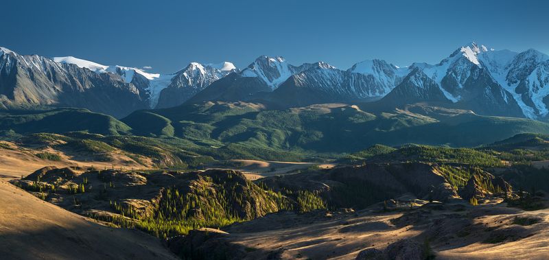 Панорама Северо-Чуйского хребта / View of the North-Chuya ridge фото превью