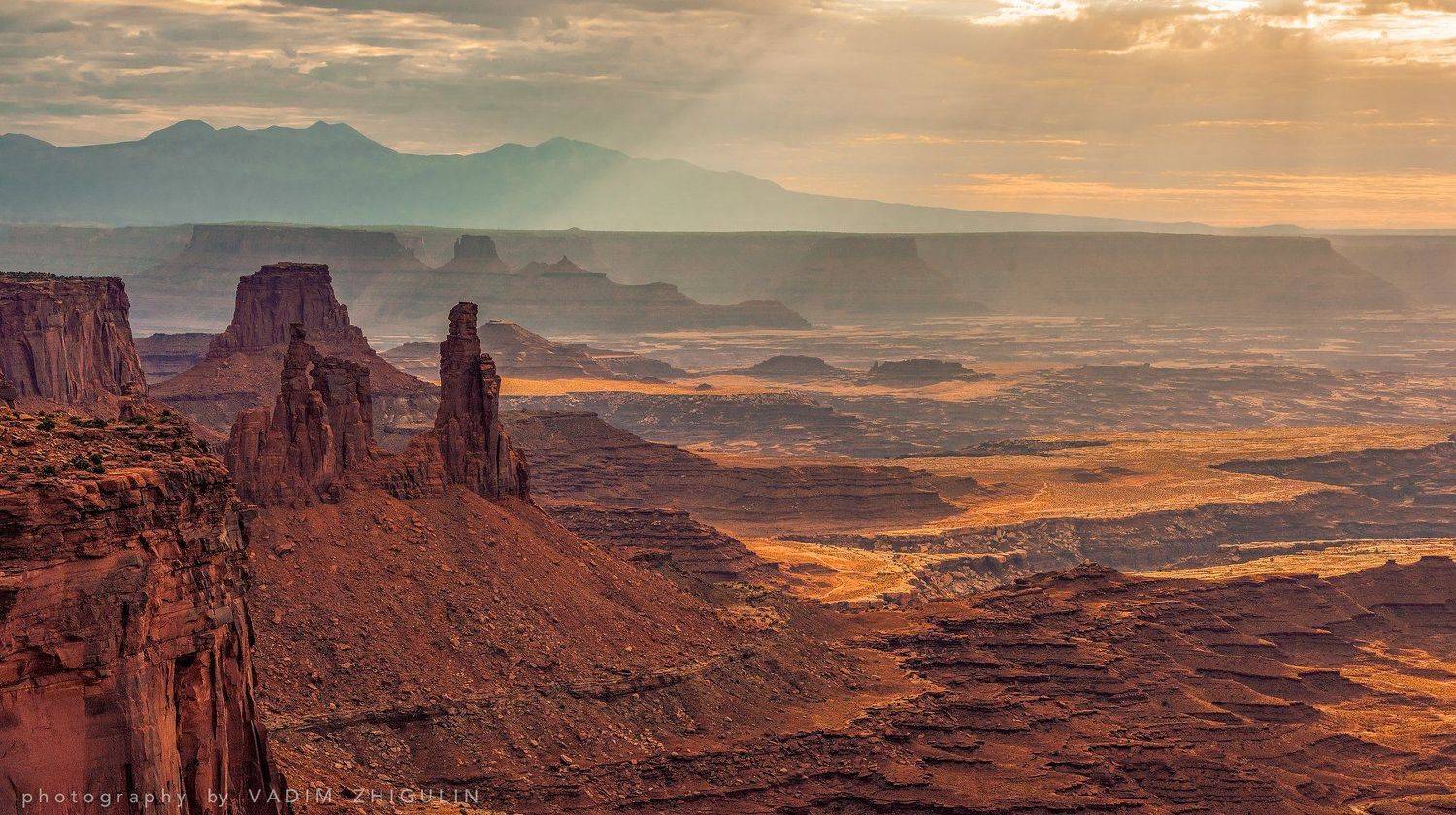 landscape, sunrise, canyon, american south-west, travel, utah, usa, Вадим Жигулин