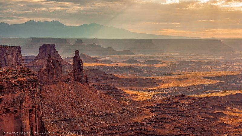 landscape, sunrise, canyon, american south-west, travel, utah, usa Island in the Sky фото превью