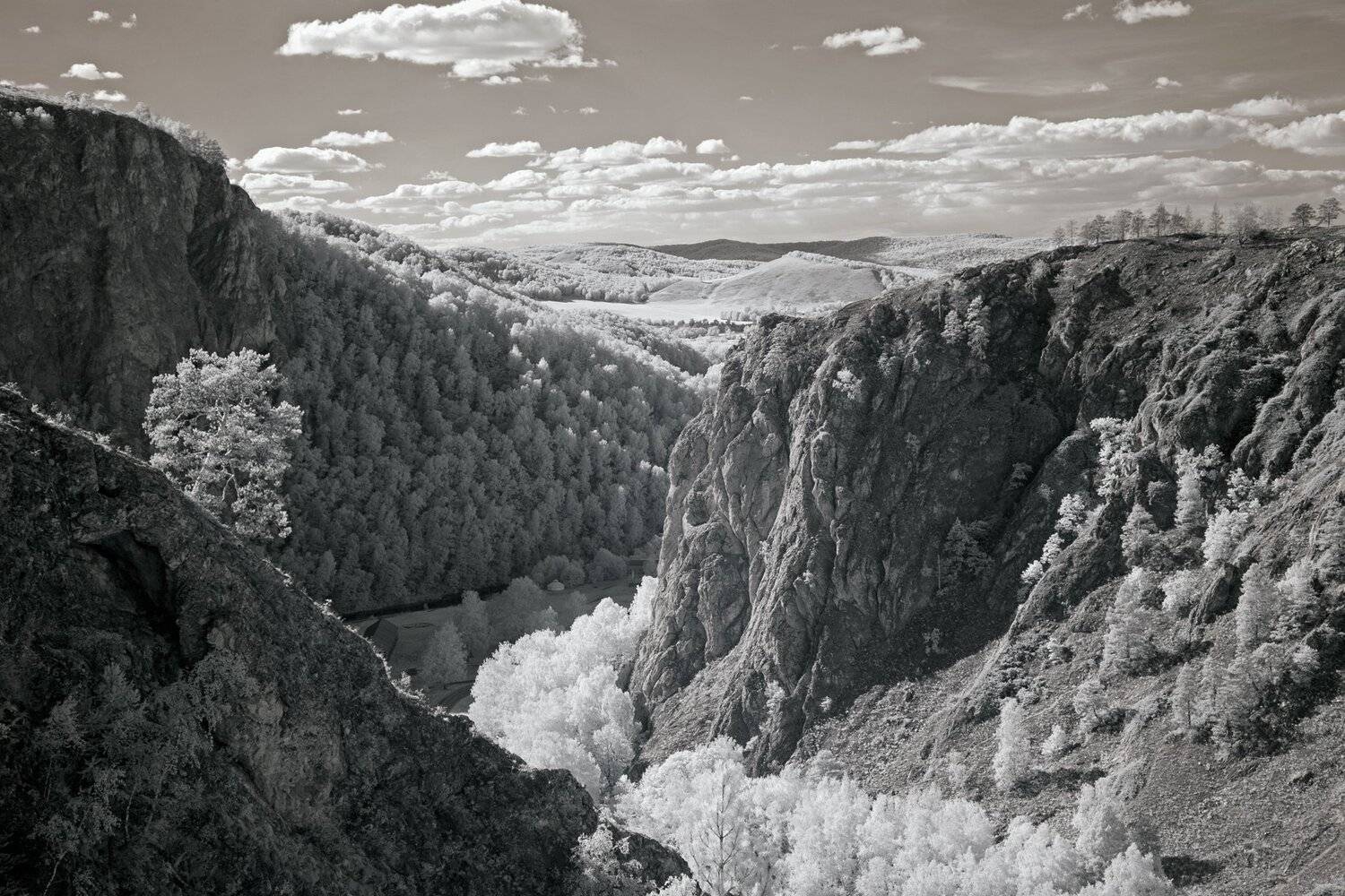 урал,пейзаж,ущелье,горы,инфракрасный,фильтр,ir,infrared, Олег Грачёв
