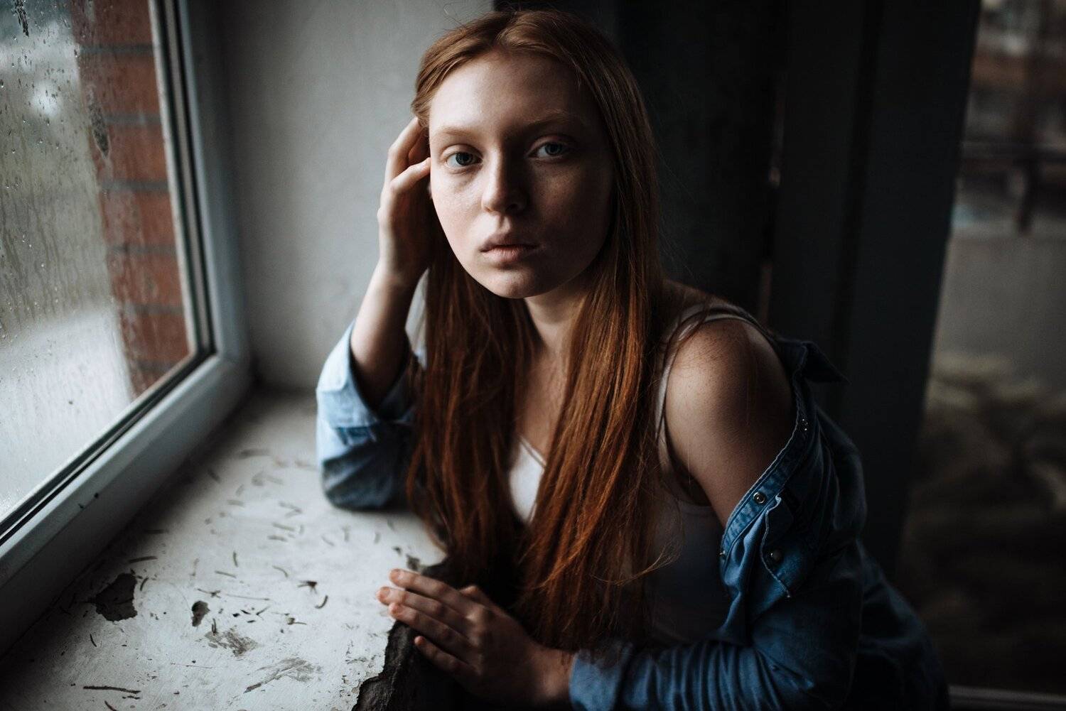 face,girl,red,hair,lips, Max Maximov