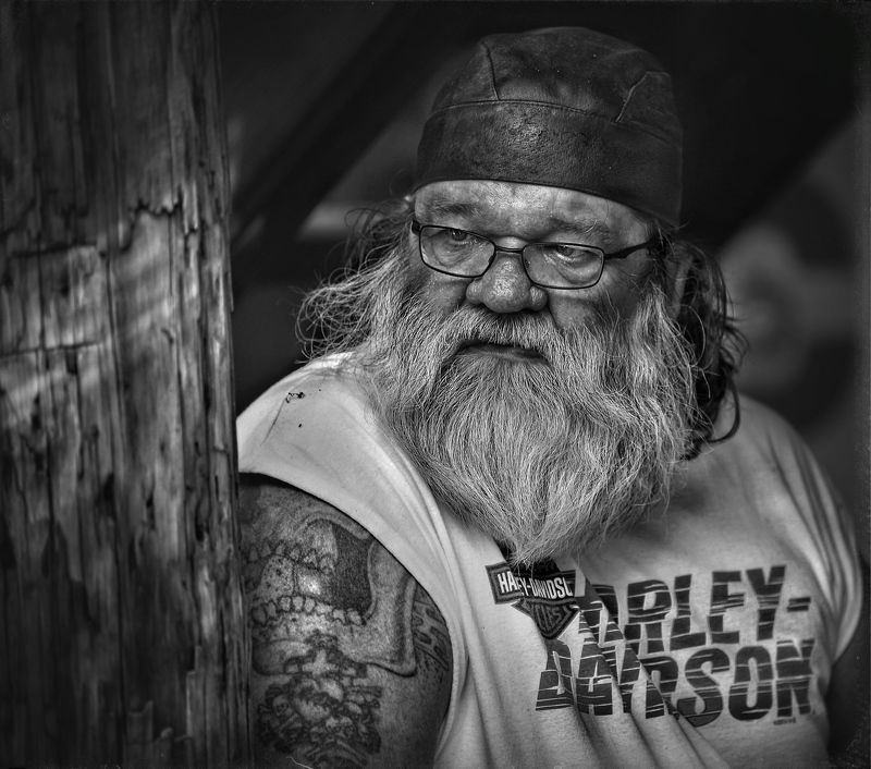 Портрет, лица, жанровый портрет, Roman Mordashev photography, Черно белая фотография Санта летом… фото превью