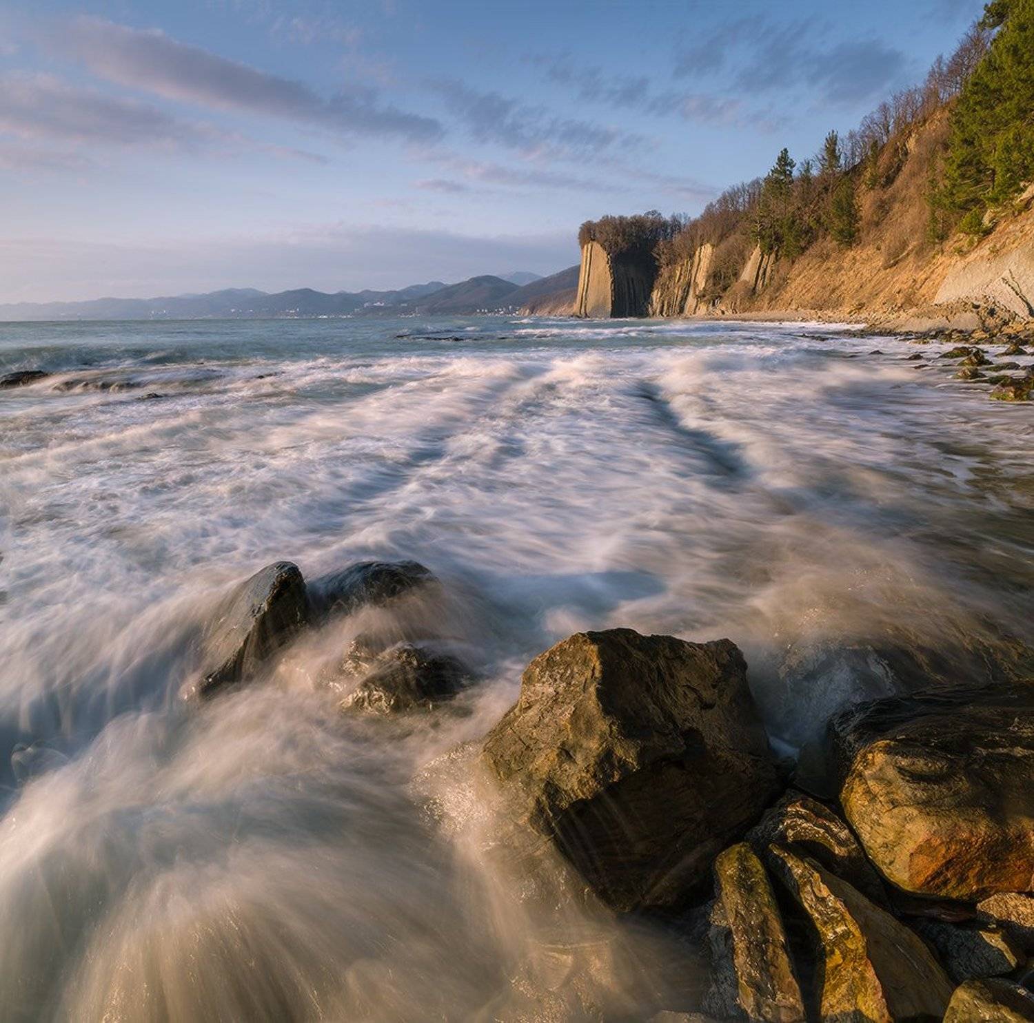 черное море февраль вечер туапсе скала киселева, Николай Мысливцев