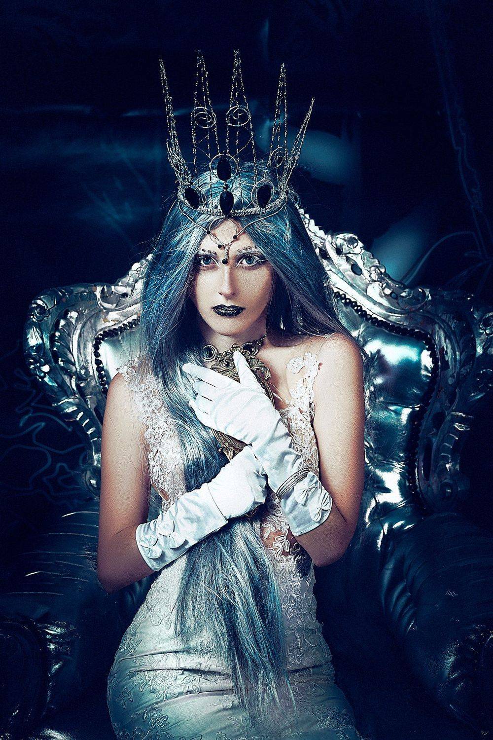 woman, portrait, art, ice queen, studio, light, Руслан Болгов (Axe)