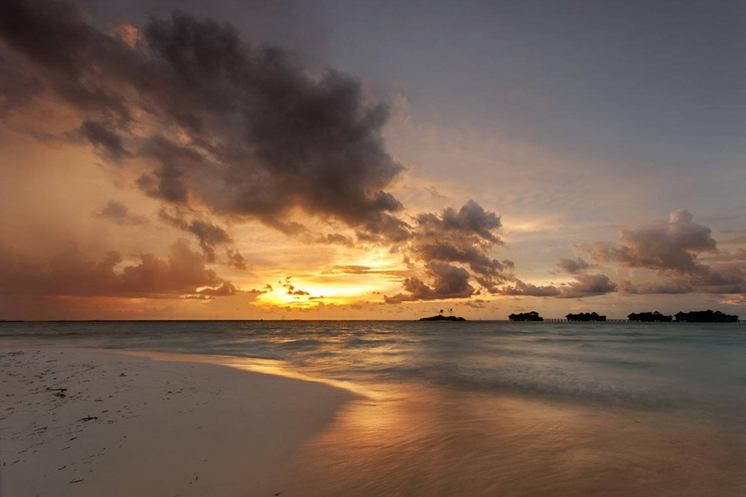 мальдивы, остров, закат, Павел Пронин