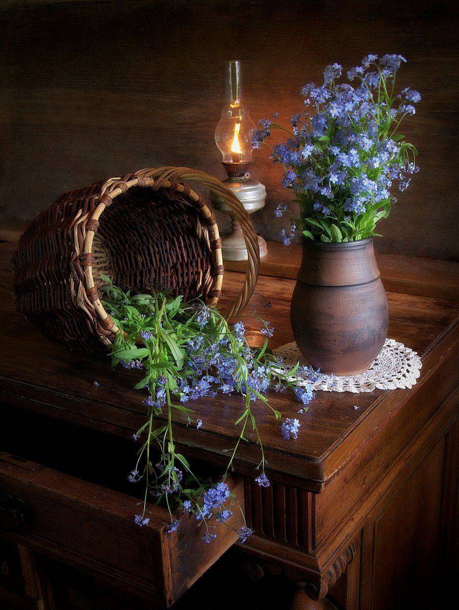 Сергей Алексеев, натюрморт, незабудки, Сергей Алексеев