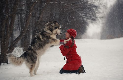 Ziliy and her dog