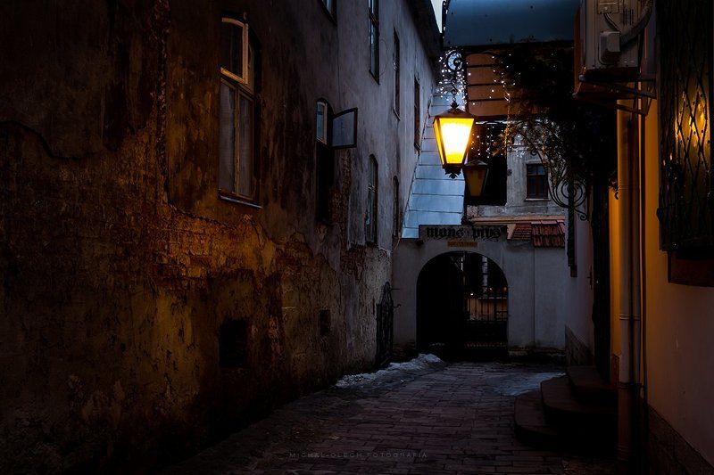 lviv, ukraine, city, cityscape, львов, украина An alley in Lviv фото превью
