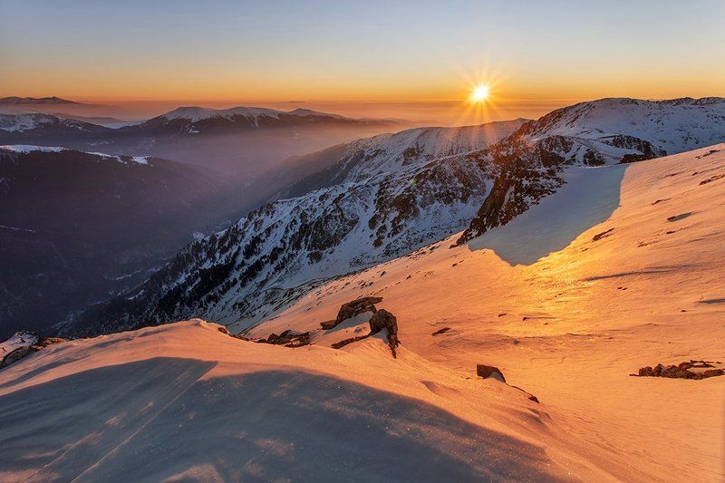 болгария, закат, горы,  Рила фото превью