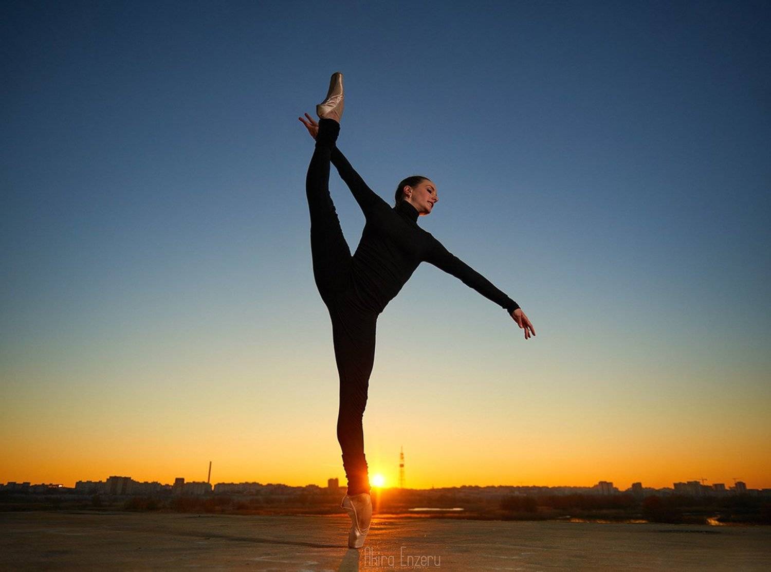 ballerina, dance, dancing, portrait, sunset, Enzeru Akira
