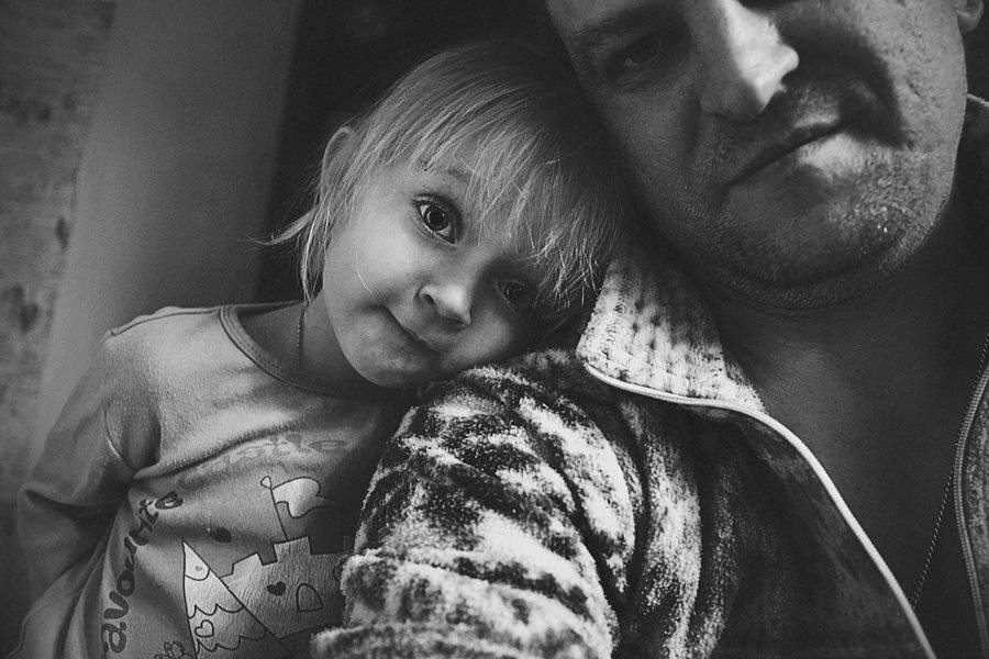 селфи, семья, детство, ч/б, ребенок, папа, дочка, девочка, Сергей Гойшик