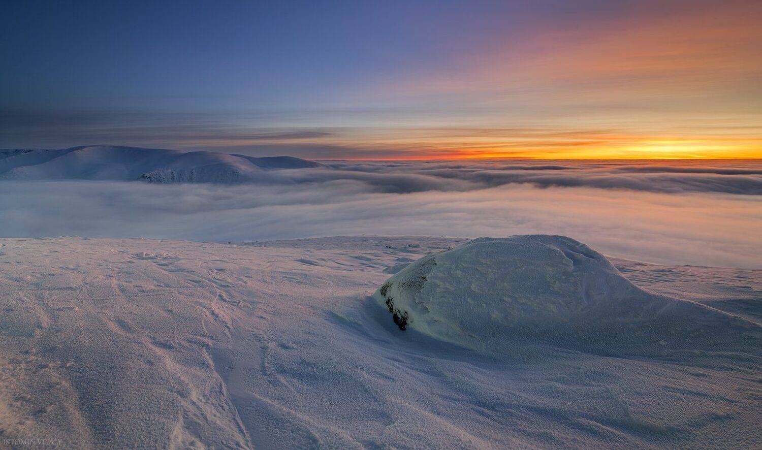 пейзаж,закат,хибины,облака,горы,россия, Виталий Истомин