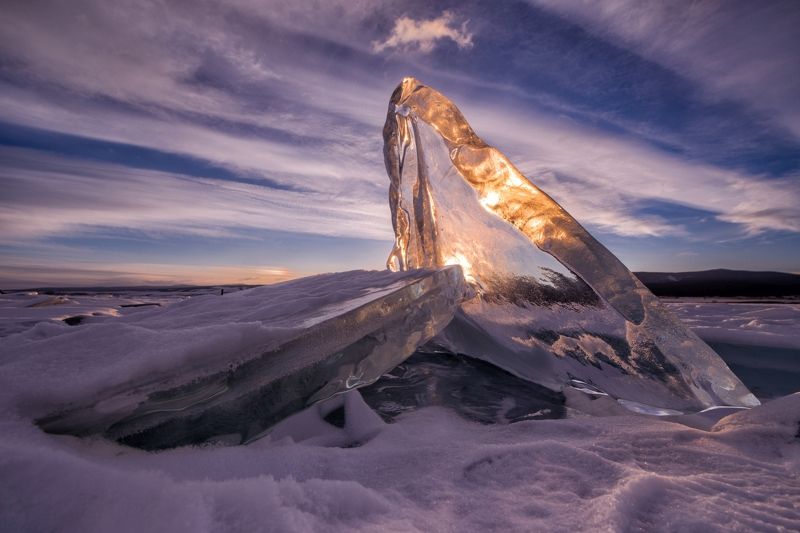 Байкал, лёд, лёд Байкала, природа, пейзаж, зимний Байкал, рассвет, солнце Сокровища Байкала фото превью