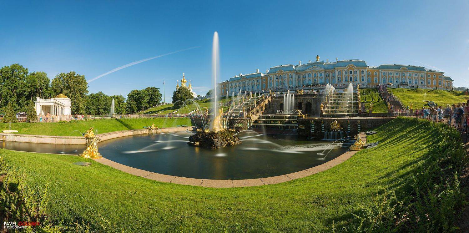 golubevphoto, Russia, city, landscape, SPb, Saint-Petersburg, summer, sky, fountain, panorama, Peterhof, Россия, город, СПб, Питер, Петербург, лето, небо, панорама, Петергоф, фонтан, Павел Голубев