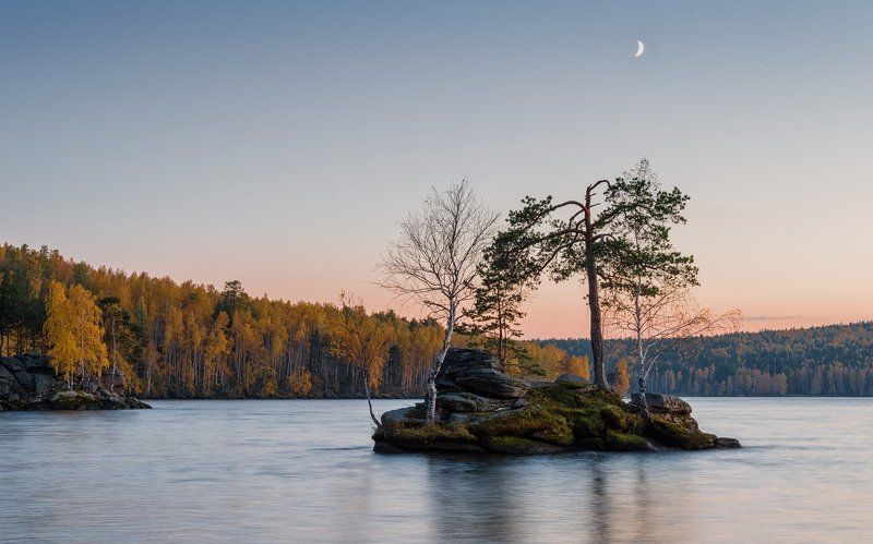 таватуй, средний урал, озеро, осень Островок фото превью