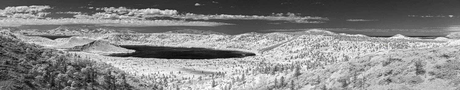 ir, инфракрасное фото, Курилы, Курильские острова, оз. Горячее, кальдера, озеро, Сергей Козинцев