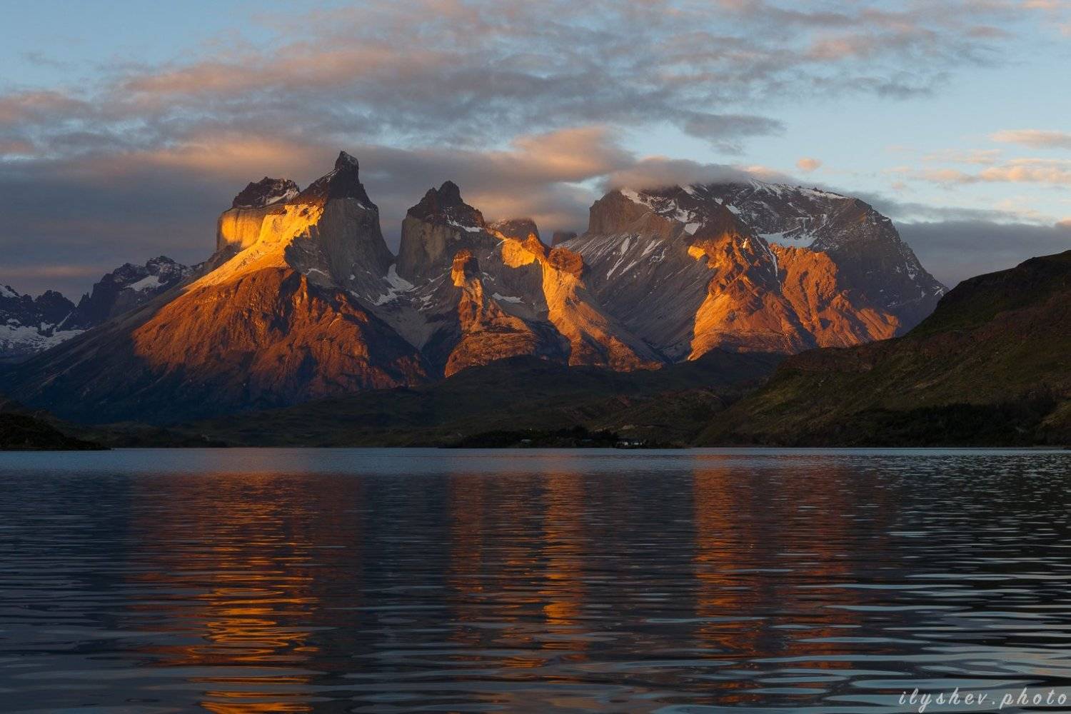 пейзаж, закат, Южная Америка, Патагония, Чили, Торрес дель Пайне,, Dmitry Ilyshev