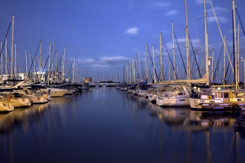#Голубой рассвет #Яхты #Море Голубой рассвет. фото превью