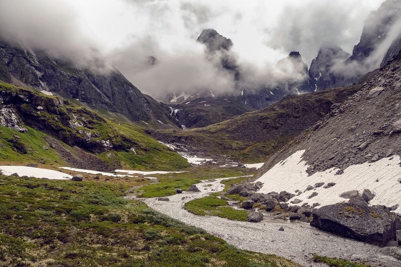 кодар,река,снег,горы *-*-* фото превью