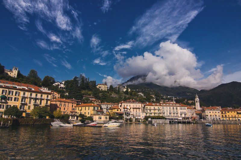 Италия, Альпы, горы, снег, Комо, городок, Менаджио фото превью