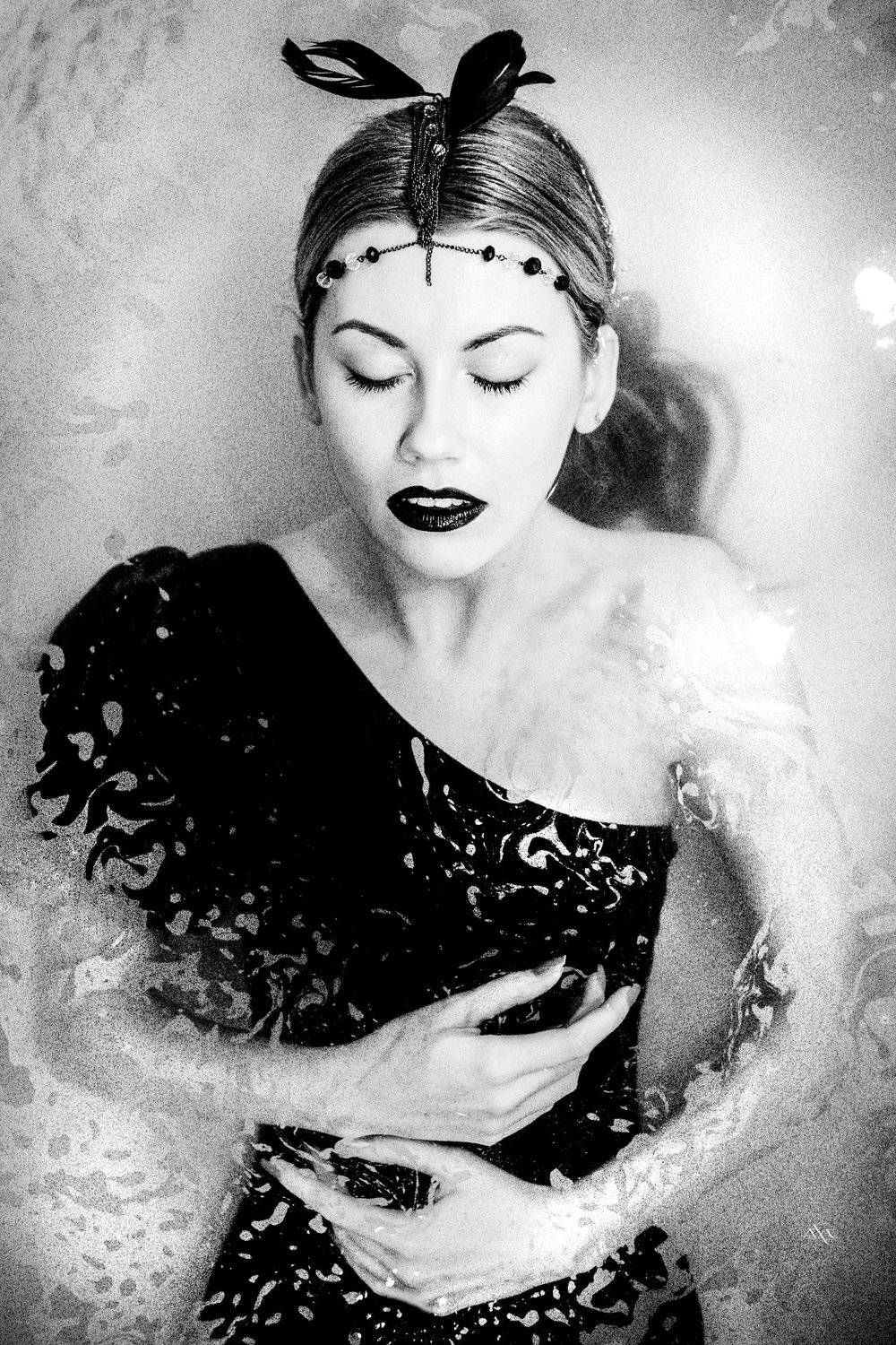 woman, portrait, water, beauty, black and white, Руслан Болгов (Axe)