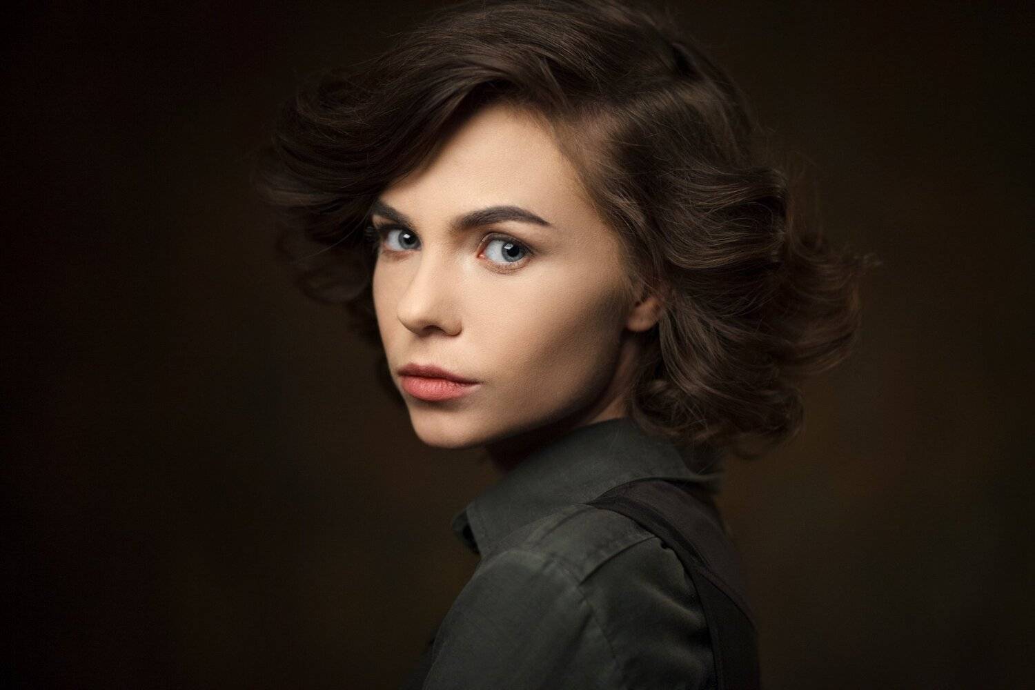 девушка, 2017, портрет, portrait, глаза, прическа, pretty, Василий Жуков