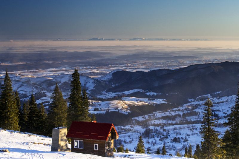 winter,romania,view,land,trees,vladeasa, Somewhere in Vladeasa mountain фото превью