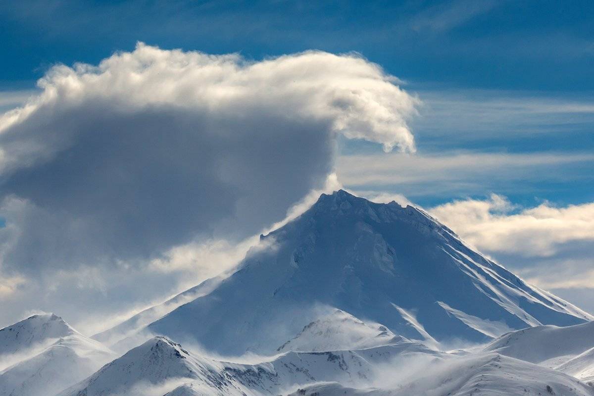 камчатка, зима, вулкан, природа, путешествие, снег, Денис Будьков