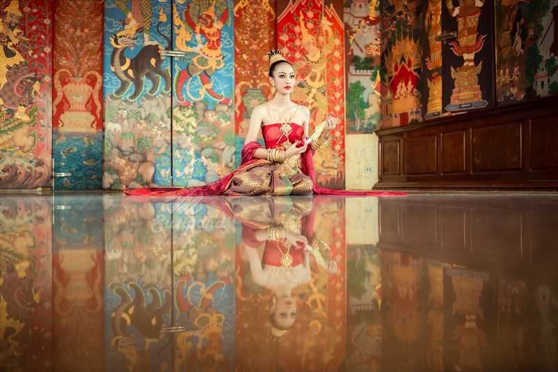 fashion,thai,portrait,culutre, Aordee Traditional thai dress фото превью