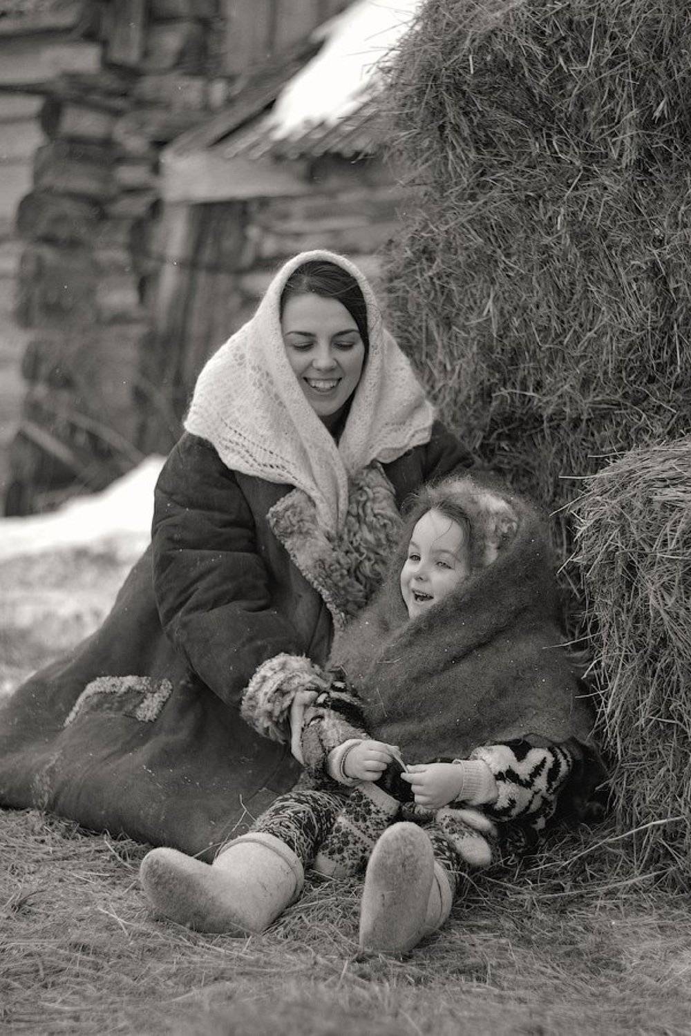 деревня, зима, сено, Бизин Иван