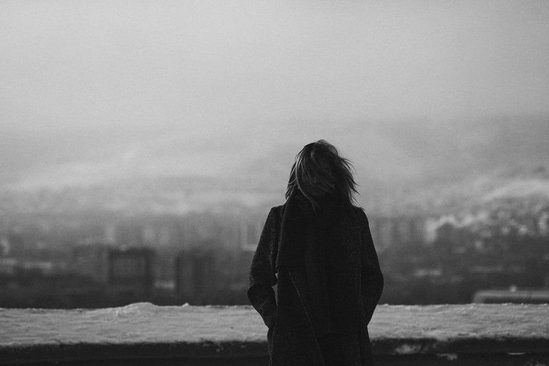 girl, photo, genre, photography, bw, hair, motion City фото превью