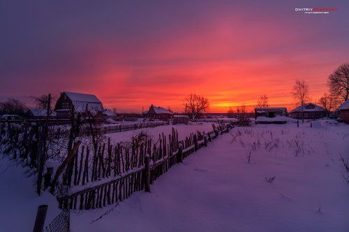 Рассвет,похожий на закат.