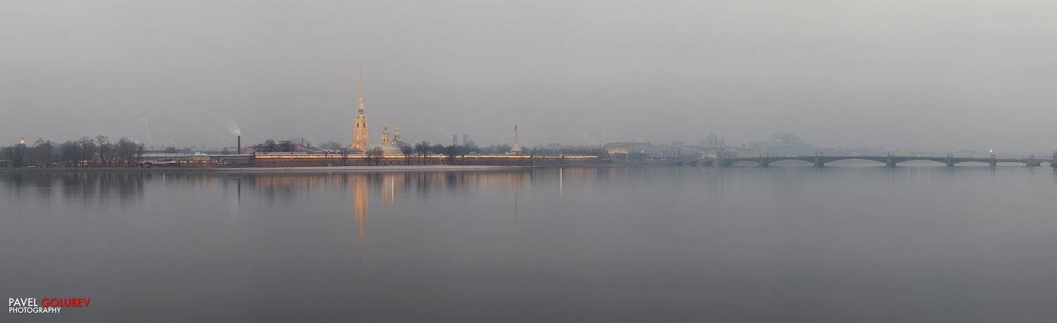golubevphoto, Russia, city, SPb, Petersburg, river, Neva, Landscape, morning, fortress, panorama, sky, mirror, Россия, город, СПб, Петербург, Нева, пейзаж, утро, крепость, панорама, небо, зеркало, Павел Голубев