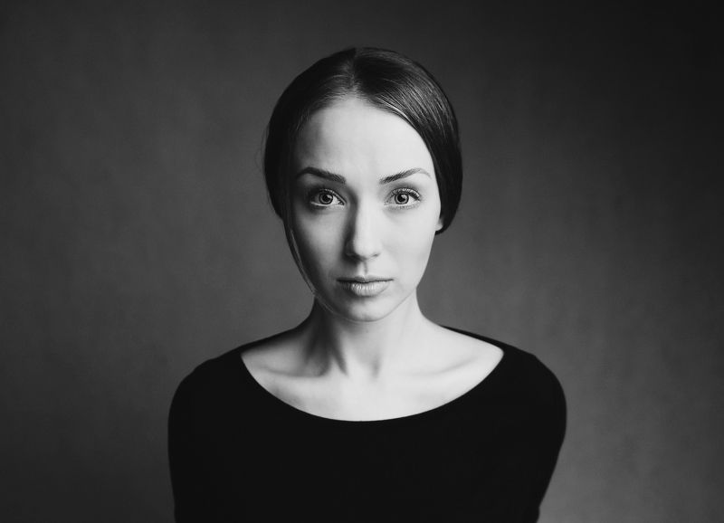 портрет, девушка, чб , Александра фото превью