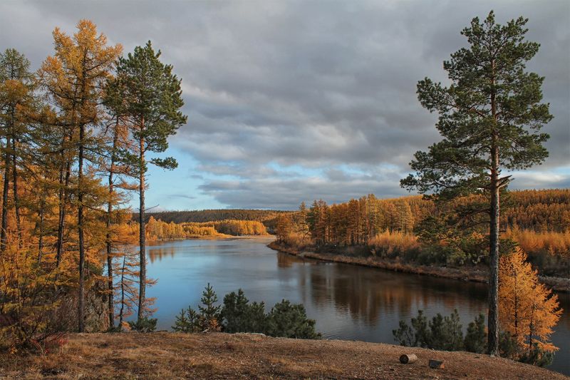 якутия, река чульман, нерюнгри, осень Про сентябрь фото превью